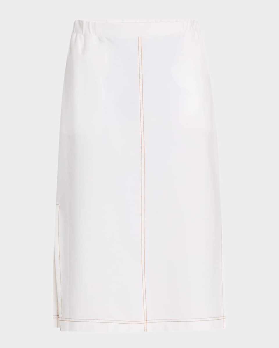 Otto Straight Topstitched Skirt